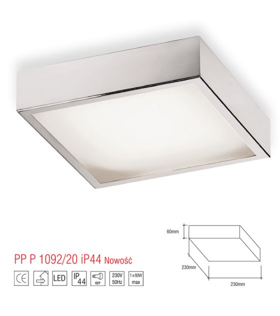 PP P 1092/20 PLAFON HERMETYCZNY IP44