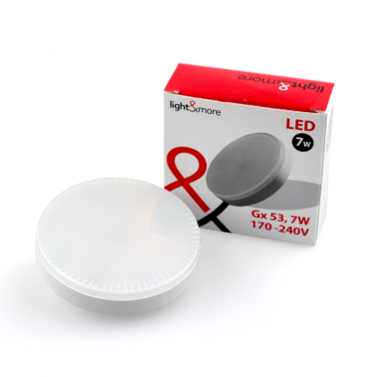 PP Żarówka LED GX53 230V 170-240V 7W 3000K 600lm = 60W 120 stopni