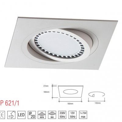 PP 621/1 OPRAWA HALOGENOWA ES111 AR111 QR111