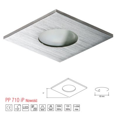 PP 710/1 IP OPRAWA HALOGENOWA PAR16 MR16 HERMETYCZNA IP44