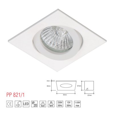 PP 821/1 OPRAWA HALOGENOWA PAR16 MR16