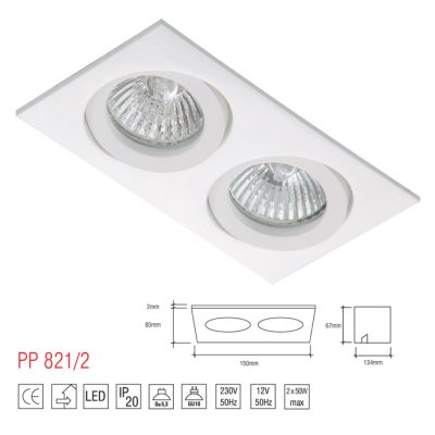 PP 821/2 OPRAWA HALOGENOWA PAR16 MR16