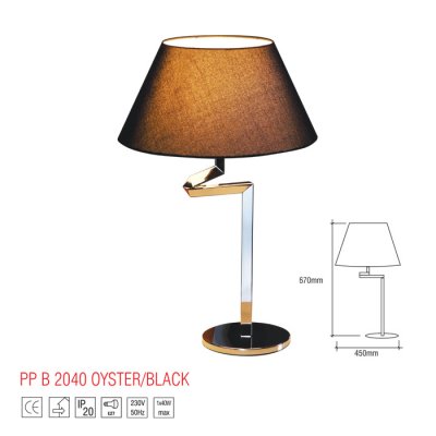 PP B 2040 BLACK LAMPA STOŁOWA