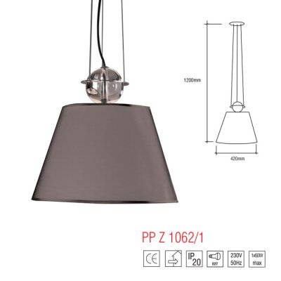 PP Z 1062/1 GREY LAMPA WISZĄCA