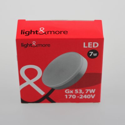 PP Żarówka LED GX53 230V 170-240V 7W 3000K 600lm = 60W 120 stopni