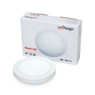 PP ŻARÓWKA MODUŁ LED ES111 AR111 QR111 230V 8W 3000K 680lm=60W 120 stopni wys.3cm